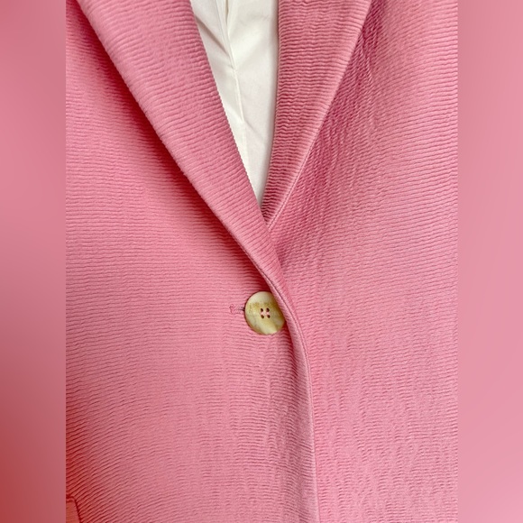 Zara Pink Bubble Gum Textured Weave Coat - XS - Picture 8 of 16